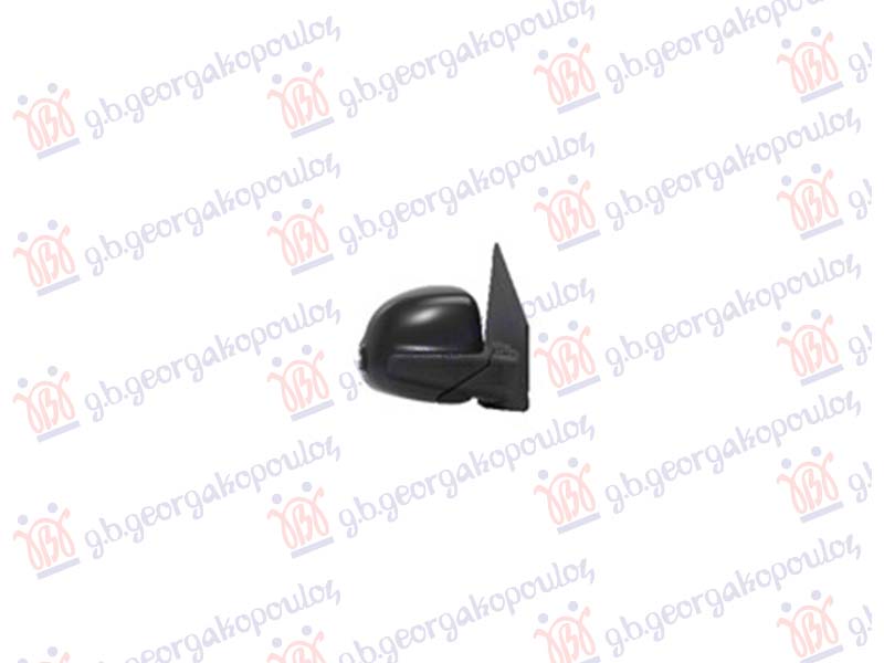 DOOR MIRROR ELECTRICAL HEATED FOLDABLE PAINTED BLACK (W/SIDE LAMP & BLIS) (10Pin) (CONVEX GLASS)