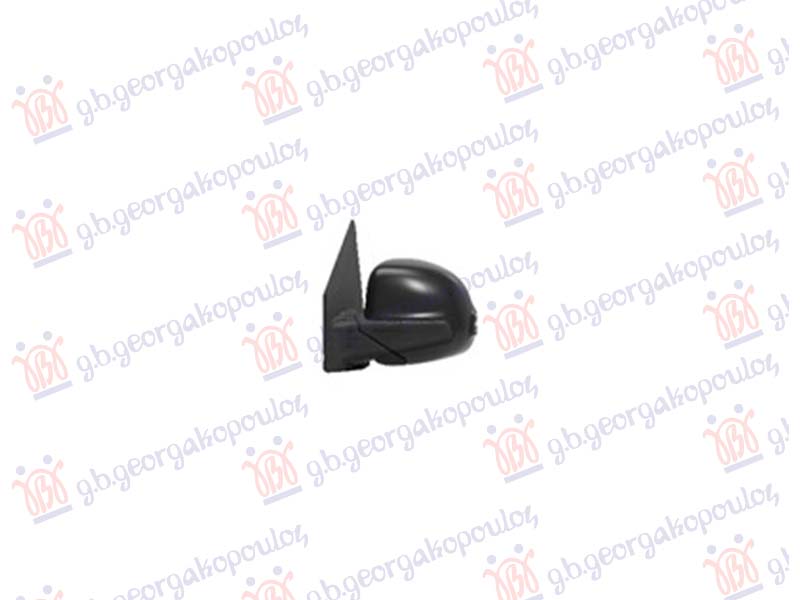 DOOR MIRROR ELECTRICAL HEATED FOLDABLE PAINTED BLACK (W/SIDE LAMP LED & BLIS) (10 PIN) (ASPHERICAL GLASS)