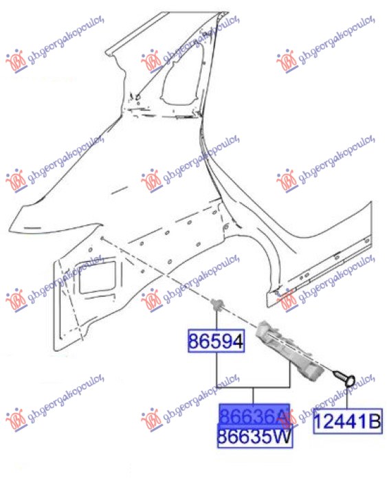 ΒΑΣΗ ΠΡΟΦΥΛΑΚΤΗΡΑ ΠΙΣΩ ΚΑΤΩ ΠΛΑΣΤΙΚΗ (Γ)