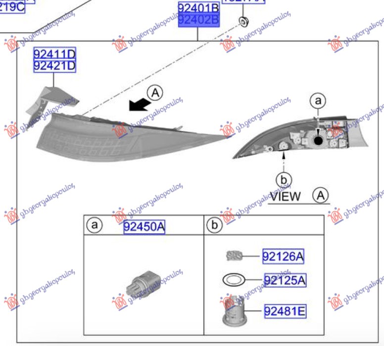 ΦΑΝΟΣ ΠΙΣΩ ΕΞΩ LED (Γ)