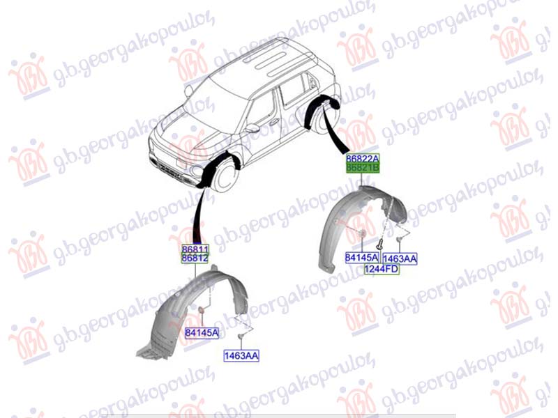 REAR INNER FENDER PLASTIC (O)