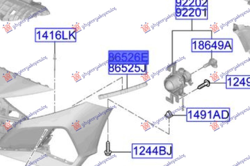 FR. BUMPER SIDE BRACKET PLASTIC (O)