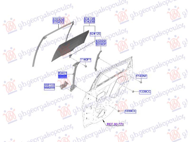 ΓΡΥΛΛΟΣ ΠΑΡΑΘΥΡΟΥ ΠΙΣΩ ΗΛΕΚΤΡΙΚΟΣ (ΧΩΡΙΣ ΜΟΤΕΡ) (Γ)
