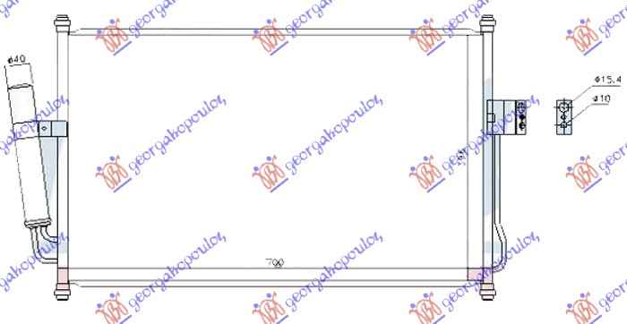 ΨΥΓΕΙΟ A/C 2.5-3.0 T.D (650x420x12)