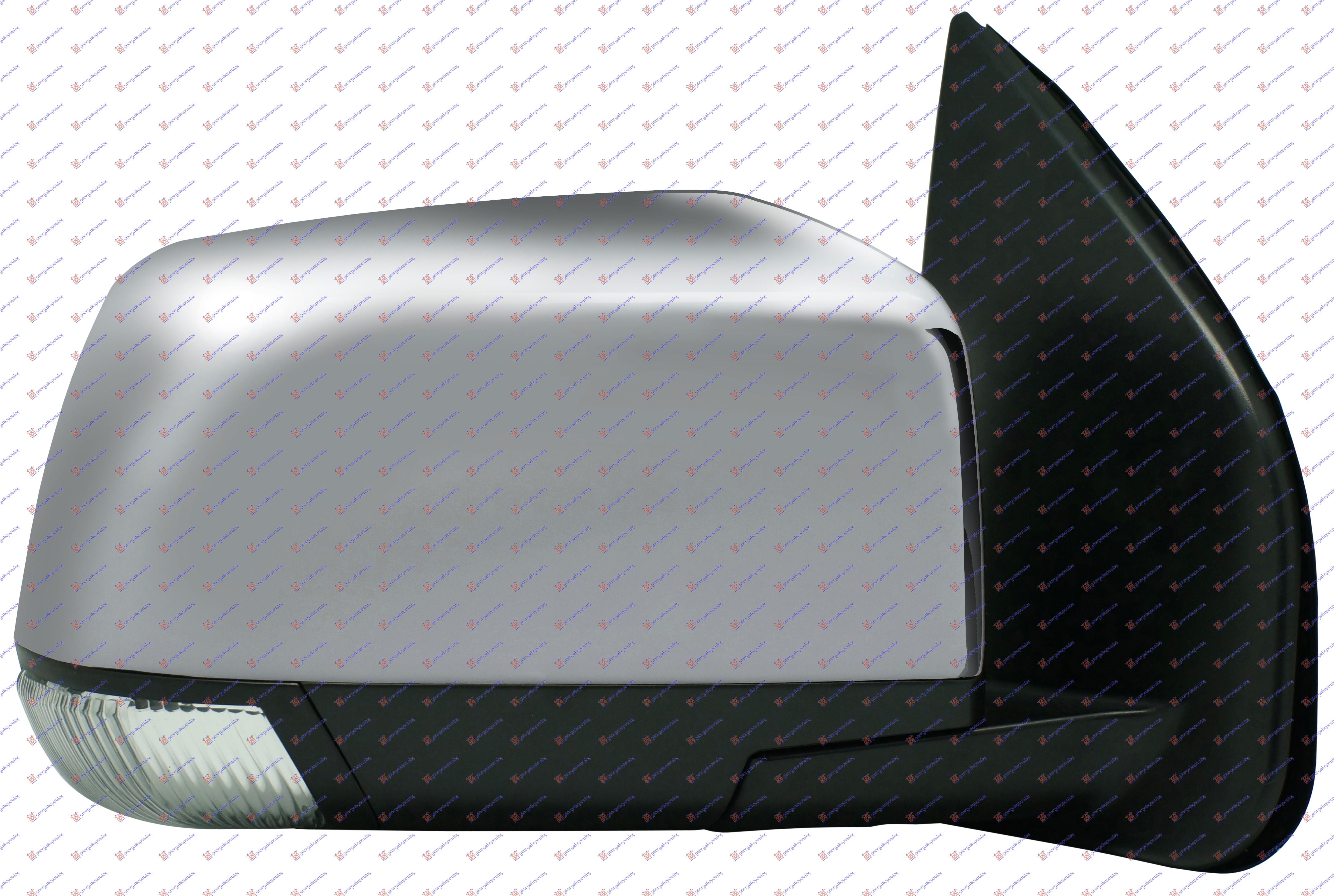 DOOR MIRROR ELECTRICAL CHROME (W/LED LAMP) (A QUALITY) (CONVEX GLASS)