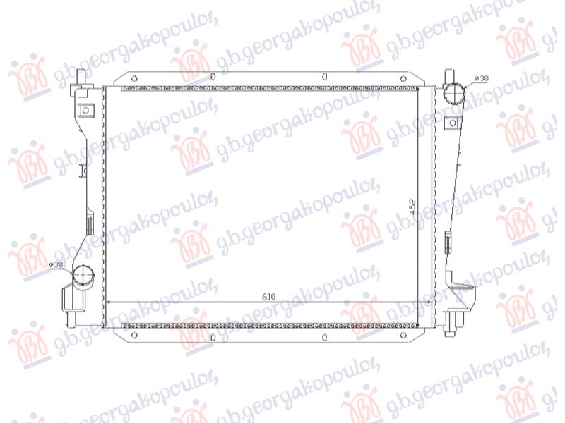 RADIATOR 2.5-3.0-4.0-4.2 PETROL MANUAL/AUTO (610x452)
