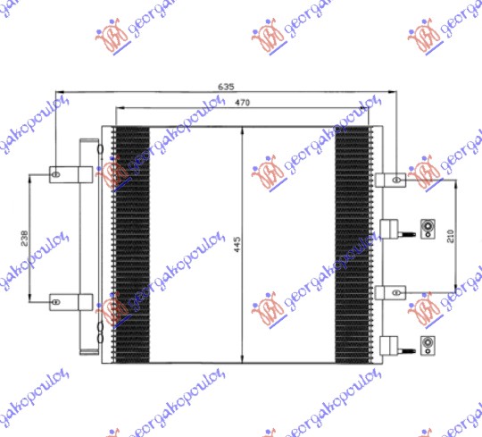 ΨΥΓΕΙΟ A/C 2.5-3.0-4.2 BENZINH (522x452x16)