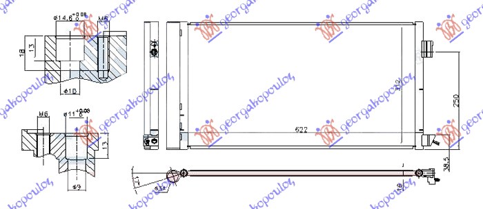 ΨΥΓΕΙΟ A/C 2.0 TURBO ΒΕΝΖΙΝΗ (585x310x16)