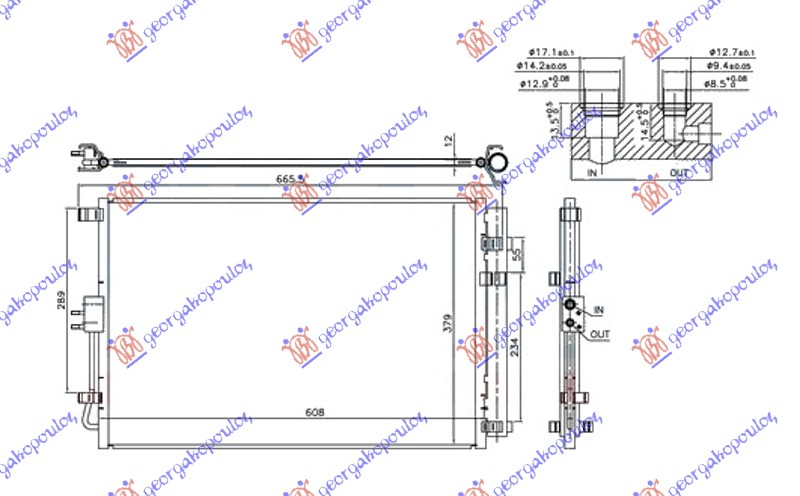 ΨΥΓΕΙΟ A/C ΓΙΑ ΟΛΑ ΒΕΝΖΙΝΗ (550x400x12) (ΠΛΑΚΑΚΙ ΠΛΑΙ)