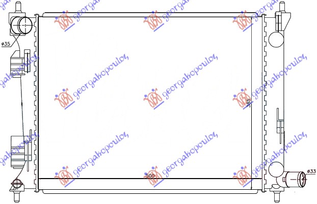 RADIATOR ASSY GAZ (50x38.5x12)