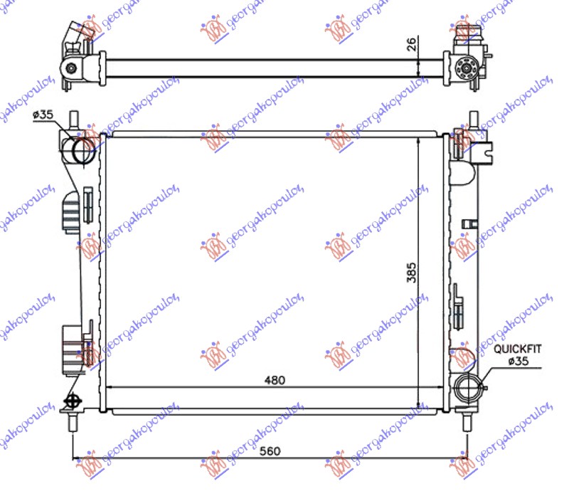 ΨΥΓΕΙΟ 1.1-1.4 CRDi ΜΗΧΑΝΙΚΟ ΠΕΤΡΕΛΑΙΟ (480x380x26) (ΙΝΔΙΑ)