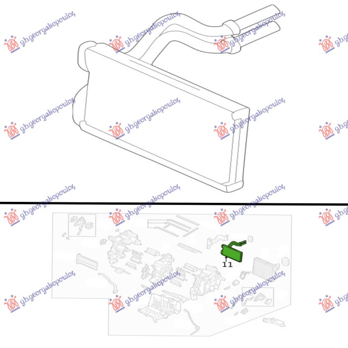 HEATER RADIATOR (207x154x26) (DOOWON TYPE)