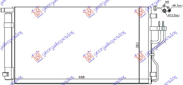 ΨΥΓΕΙΟ A/C ΓΙΑ ΟΛΑ ΒΕΝΖΙΝΗ (655x378x16) (ΤΣΕΧΙΑΣ)