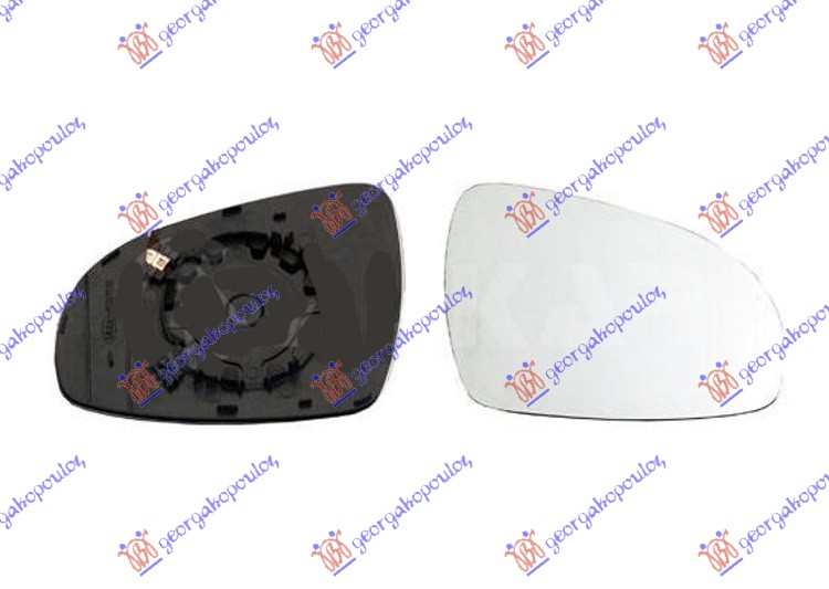 DOOR MIRROR GLASS HEATED