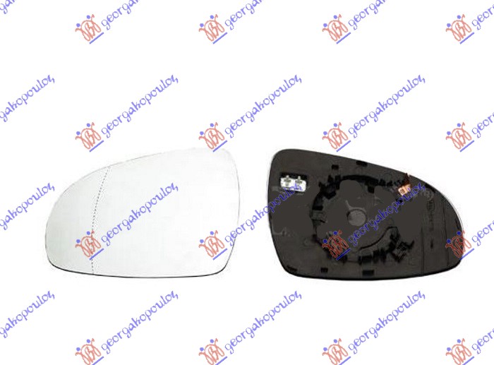 DOOR MIRROR GLASS HEATED