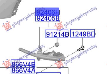 REAR BUMPER REFLECTOR SIDE (W/LED) (O)