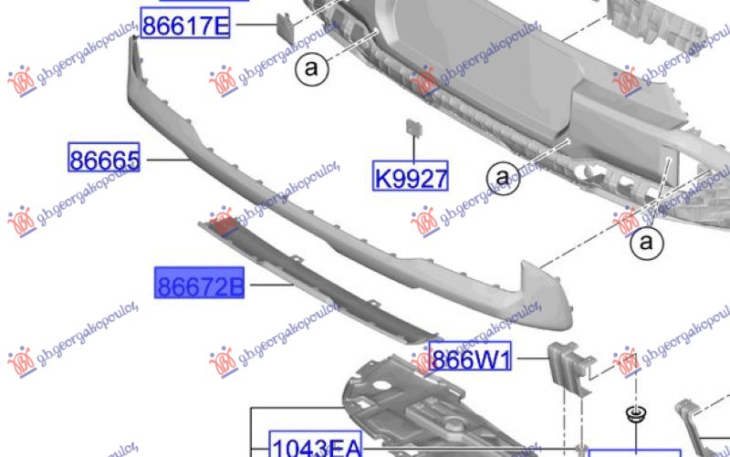ΠΛΑΣΤΙΚΟ ΠΡΟΦΥΛΑΚΤΗΡΑ ΠΙΣΩ ΚΑΤΩ (GT-LINE) (ΓΝΗΣΙΟ)
