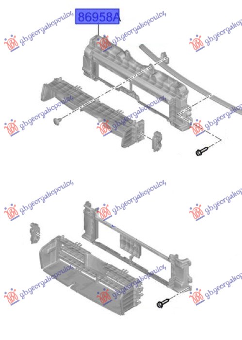 AIRDUCT RADIATOR ACTIVE UPPER (FRAME) (O)
