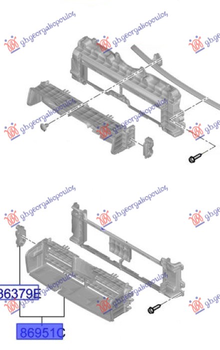 AIRDUCT RADIATOR ACTIVE LOWER (O)