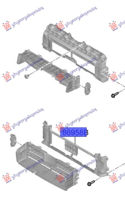 AIRDUCT RADIATOR ACTIVE LOWER (FRAME) (O)