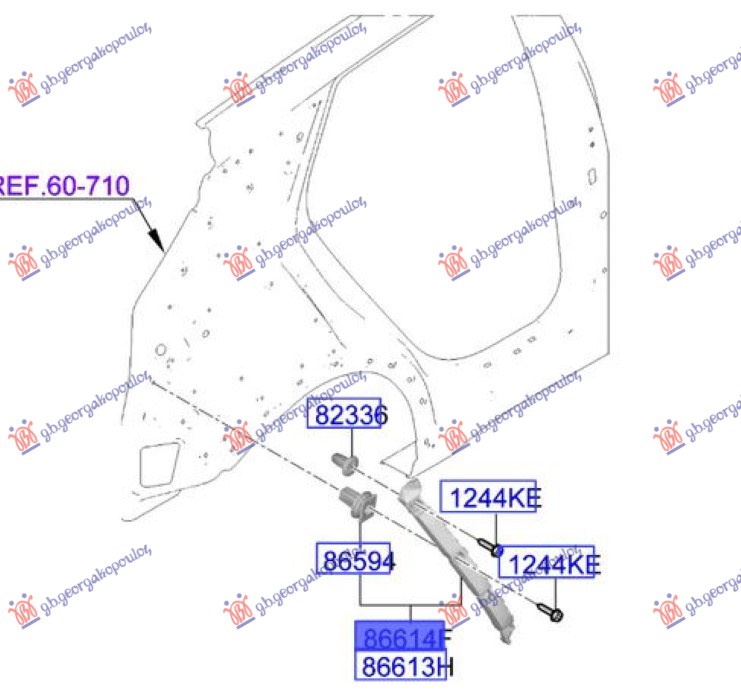 REAR BUMPER SIDE BRACKET PLASTIC (O)