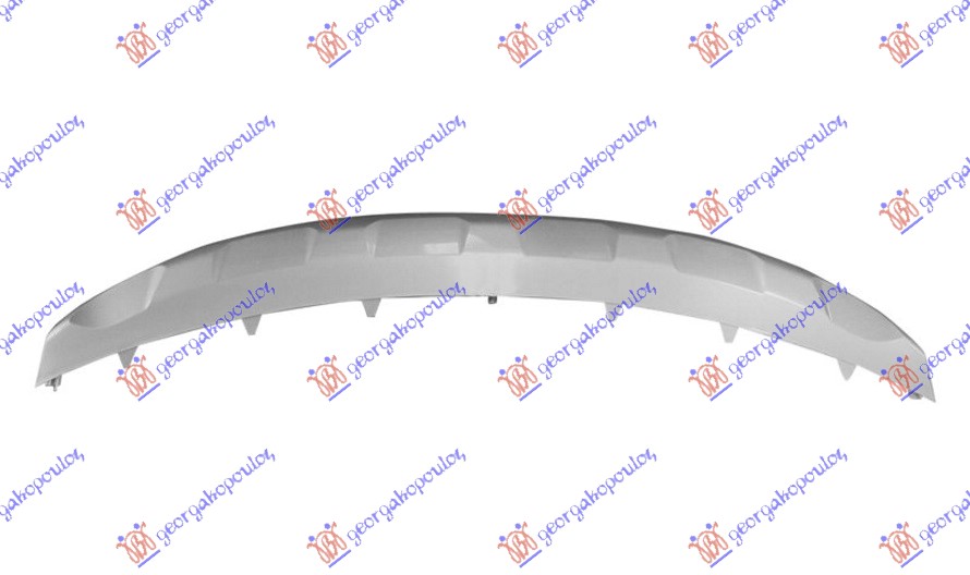 FRONT BUMPER MOULDING LOWER SILVER (EX)