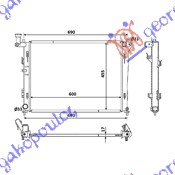 RADIATOR 1.4-1.6-2.0 PETROL MANUAL (600x440x16)