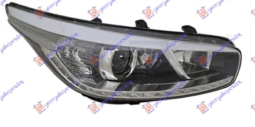 HEAD LAMP ELECTRICAL (H7,H7,H7,LED) (W/STATIC CORNER LIGHT & LED DRL) (W/MOTOR) (E) (TYC)