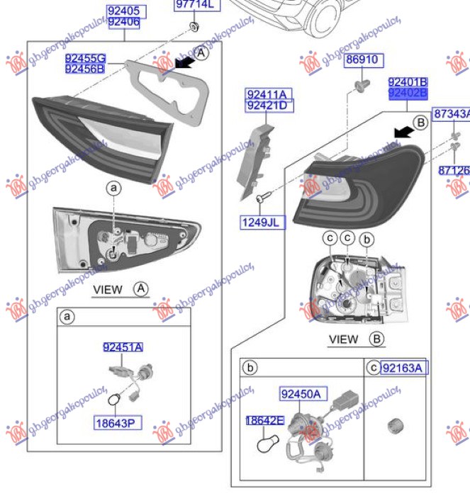 TAIL LAMP OUTER LED (GT-LINE) (O)