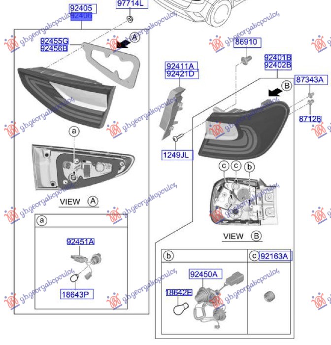ΦΑΝΟΣ ΠΙΣΩ ΕΣΩ LED (GT-LINE) (Γ)