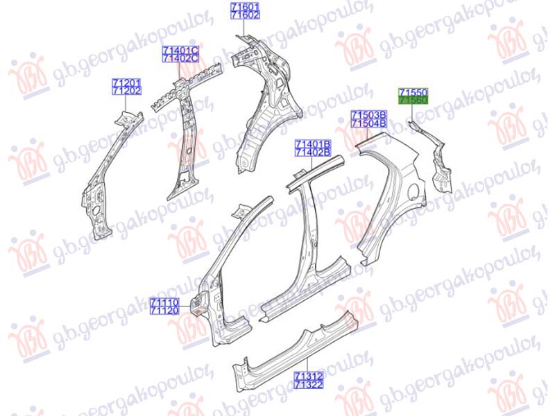 TAIL LAMP PANEL (O)