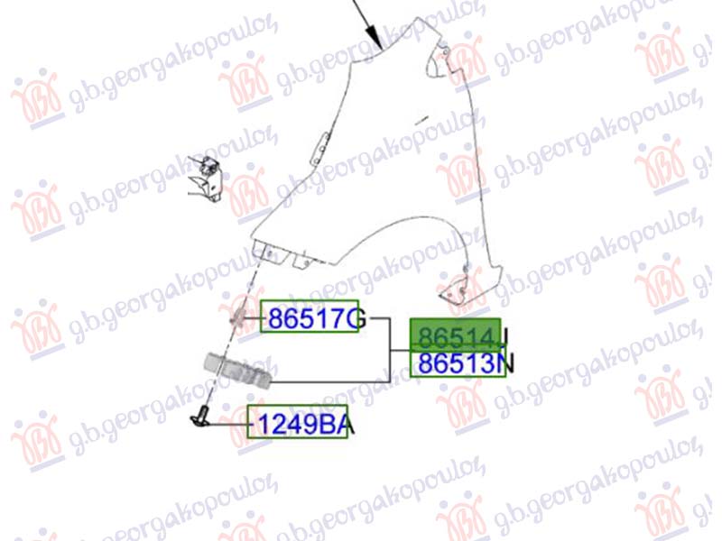 FRONT BUMPER BRACKET SIDE PLASTIC (O)