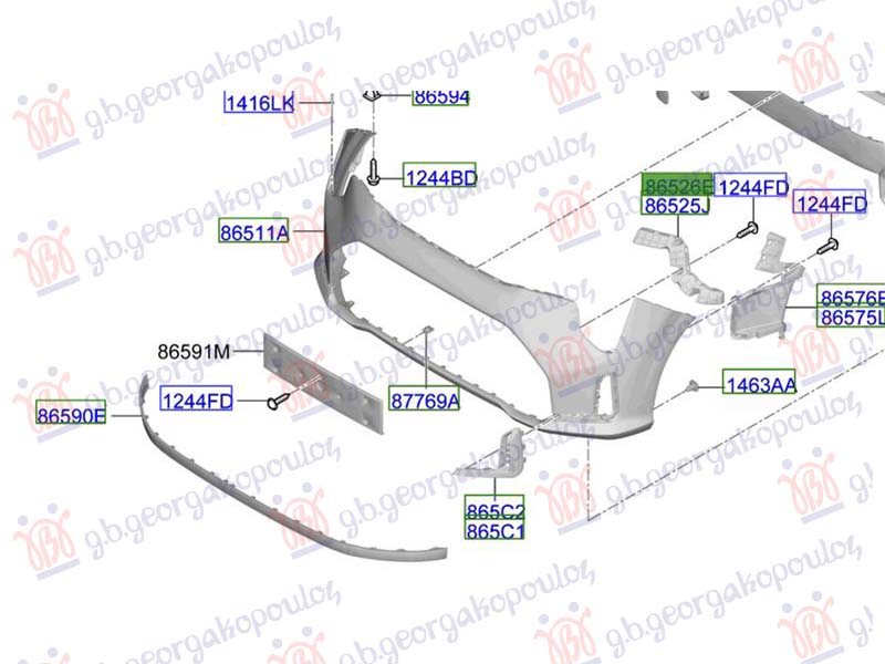 FRONT BUMPER BRACKET PLASTIC