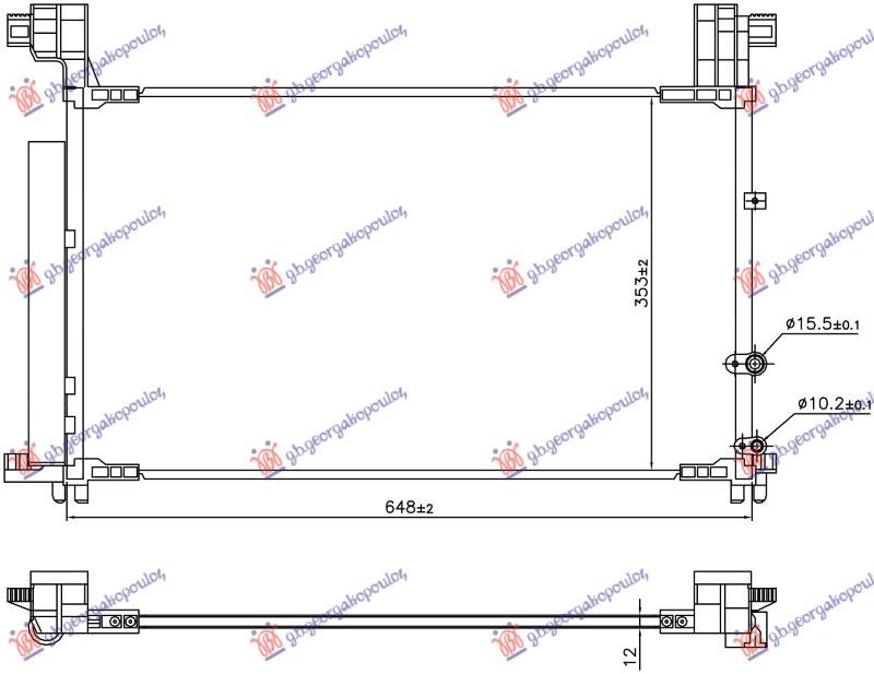 ΨΥΓΕΙΟ A/C 2.0 ΒΕΝΖΙΝΗ (648x353x12)