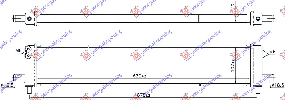 ΨΥΓΕΙΟ ΒΟΗΘΗΤΙΚΟ 2.5 HYBRID (NX300H) (600x75x22) (KOYO)