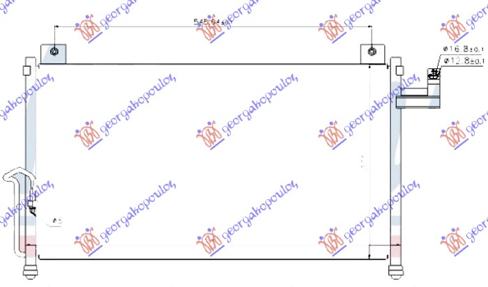 ΨΥΓΕΙΟ A/C ΓΙΑ ΌΛΑ ΒΕΝΖΙΝΗ (625x360x16)