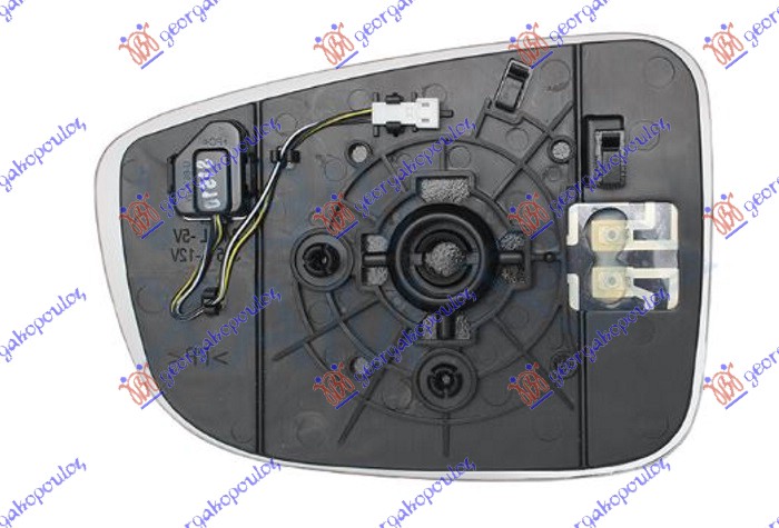 DOOR MIRROR GLASS HEATED (W/BLIS) (CONVEX GLASS)