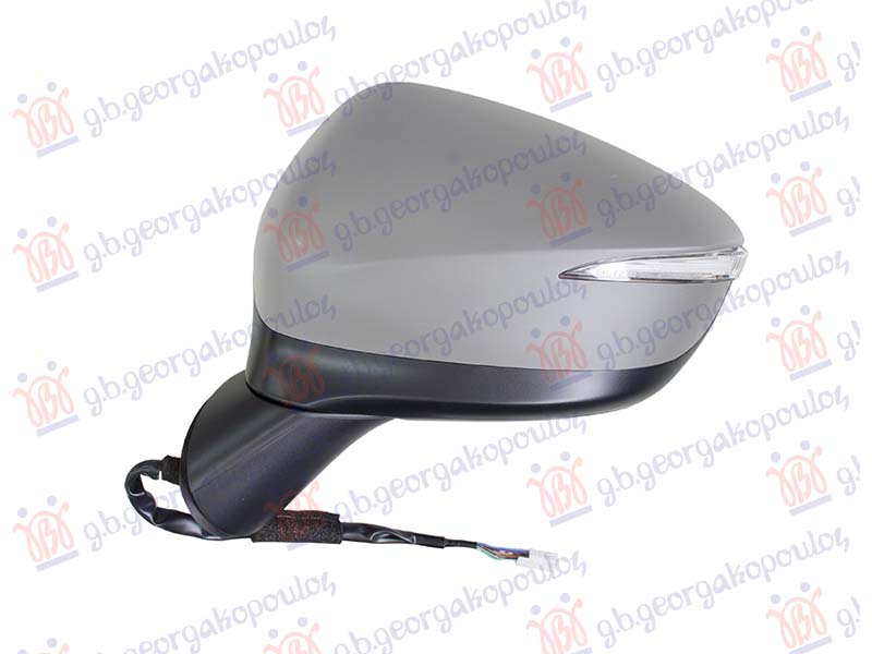DOOR MIRROR ELECTRICAL HEATED PRIMED FOLDABLE (W/SIDE LAMP) (W/BLIS) (9 PIN) 2015- (ASPHERICAL GLASS)