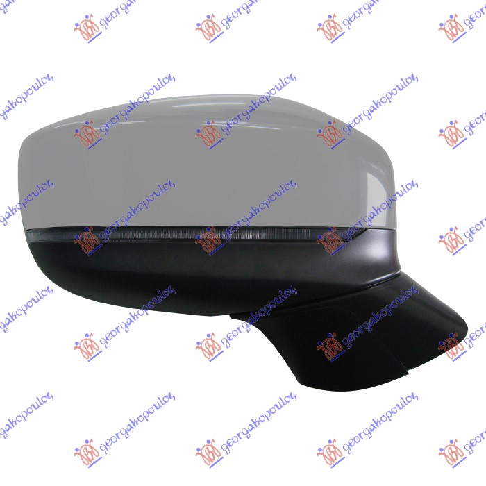 DOOR MIRROR ELECTRICAL HEATED PRIMED (W/SIDE LAMP) (CONVEX GLASS)