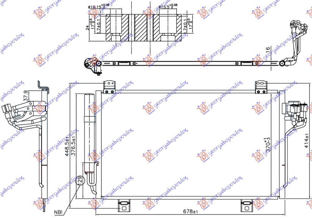 ΨΥΓΕΙΟ A/C 1.5 D ΠΕΤΡΕΛΑΙΟ (678x370x16)