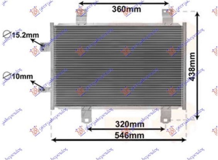 CONDENSER 1.5 D DIESEL (550x350x12) (KOYO)