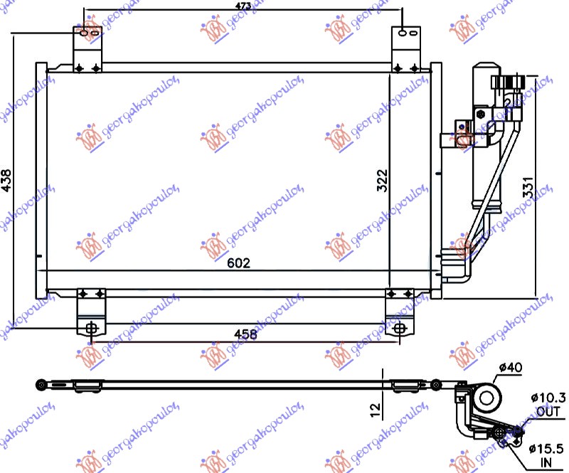 ΨΥΓΕΙΟ A/C 2.0i ΒΕΝΖΙΝΗ (56.8x32.6x1.2)