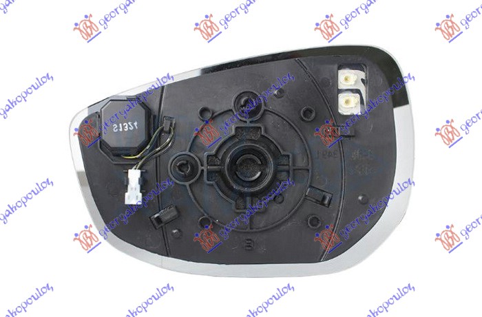 DOOR MIRROR GLASS HEATED (W/BLIS) (CONVEX GLASS)