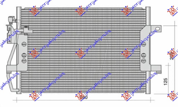 ΨΥΓΕΙΟ A/C 1.6-1.9 BENZINH - 1.7 CDI ΠΕΤΡΕΛΑΙΟ (578x376x16)