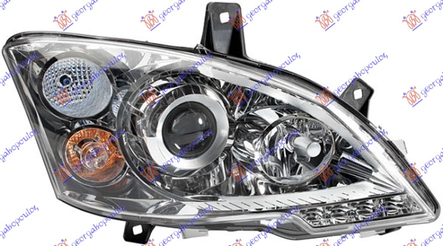 HEAD LAMP BI-XENON AFS W/LED DRL HELLA