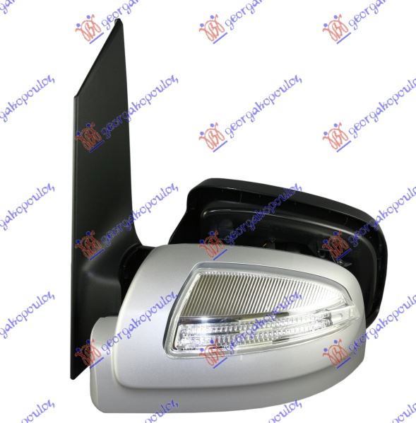 DOOR MIRROR ELEC. HEATED PRIMED (W/LAMP) (A QUALITY)  (ASPHERICAL GLASS)