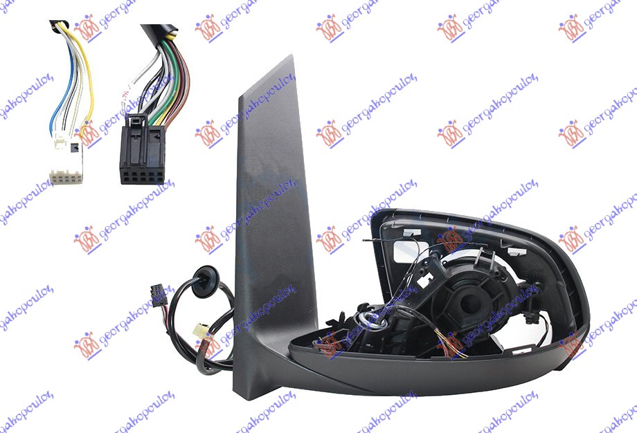 DOOR MIRROR ELECTRICAL HEATED FOLDABLE (ONLY BODY) (W/FOOT LAMP & BLIS) 16 PIN (A QUALITY)