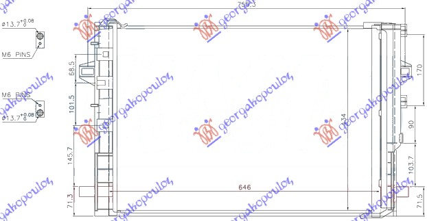 CONDENSER PETROL-DIESEL (610x458) (MARELLI)