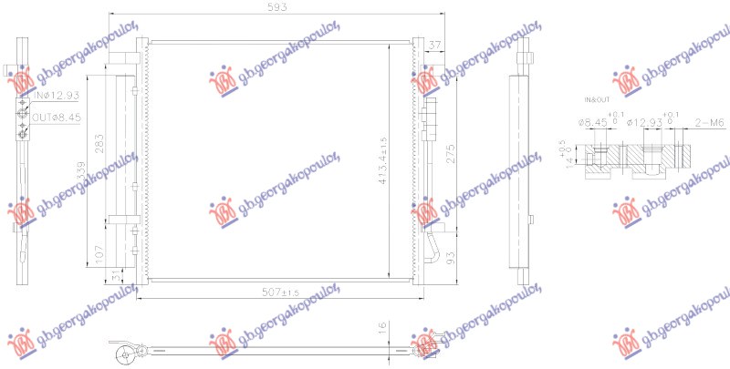 HEATER RADIATOR (BRAZED) (155x195x26) (VALEO)