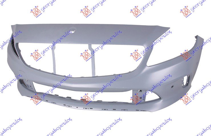 FRONT BUMPER PRIMED W/MOULDING HOLES (W/PDC)